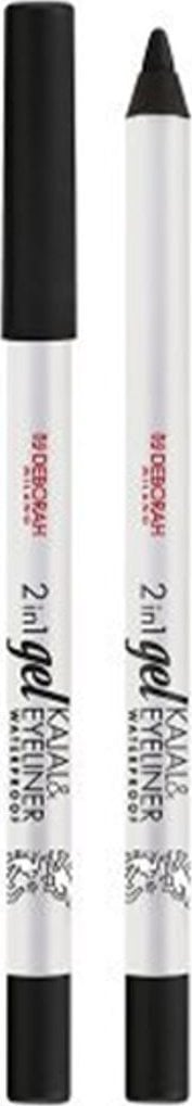 Deborah Deborah, Deborah, Waterproof, Eyeshadow & Kajal Eyeliner 2-In-1, Black For Women