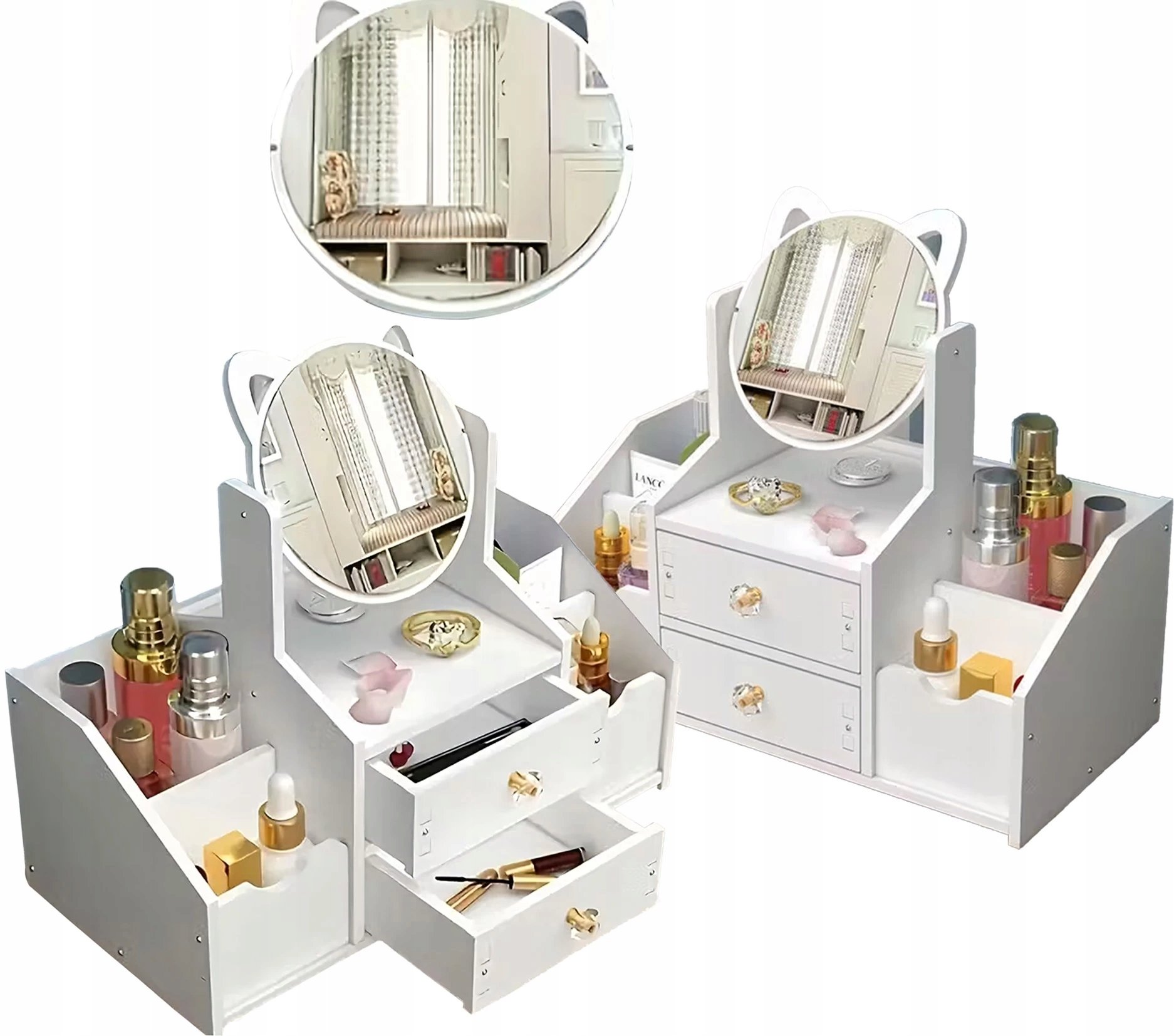 TOALETKA DO DOMU SZKATUŁKA LUSTERKO KANZA