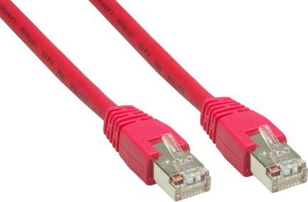 Patchcord S/FTP, Cat6, 5m czerwony
