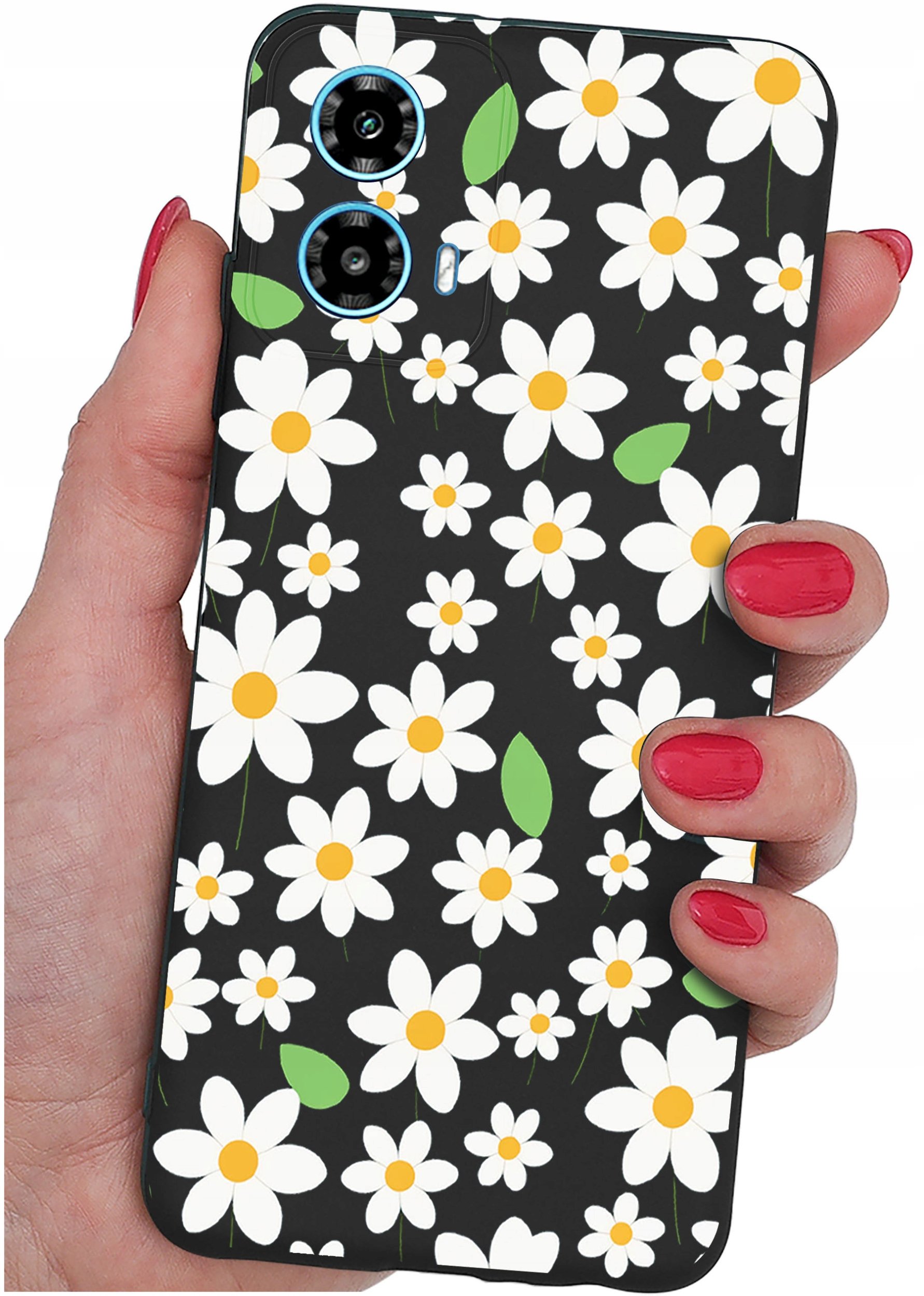 ETUI do Motorola Moto G34 5G WZORY |SILIKONOWE MATT CASE + SZKŁO 9H