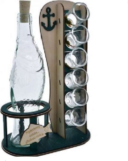 Anapol Karafka na alkohol 0,5l RYBA pływa + 6 kieliszki