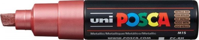 Uni MARKER PLAKATOWY UNI POSCA PC-8K METALLIC CZERWONY