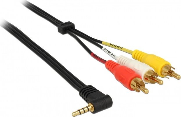 Kabel Delock Jack 3.5mm - RCA (Cinch) x3 1.5m czarny (84504)
