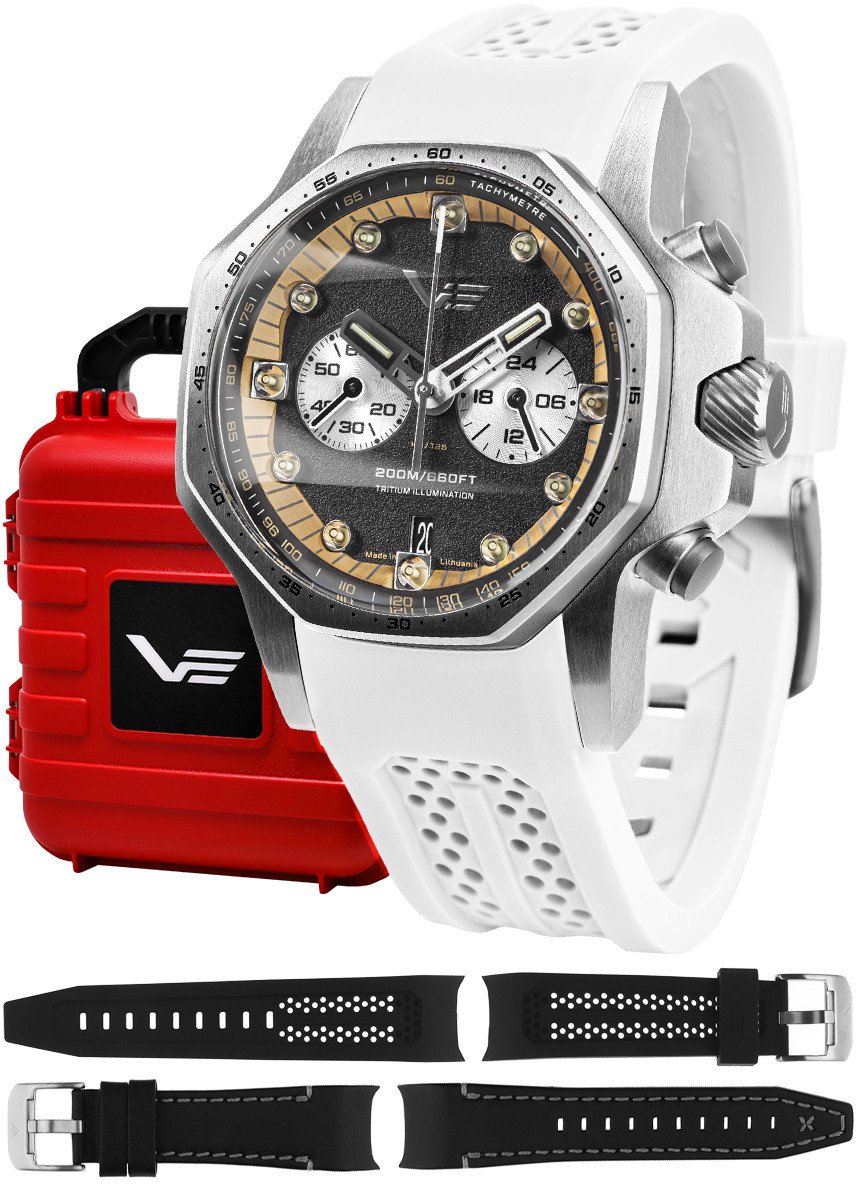 Zegarek męski Vostok Europe VK64-640A698SW biały