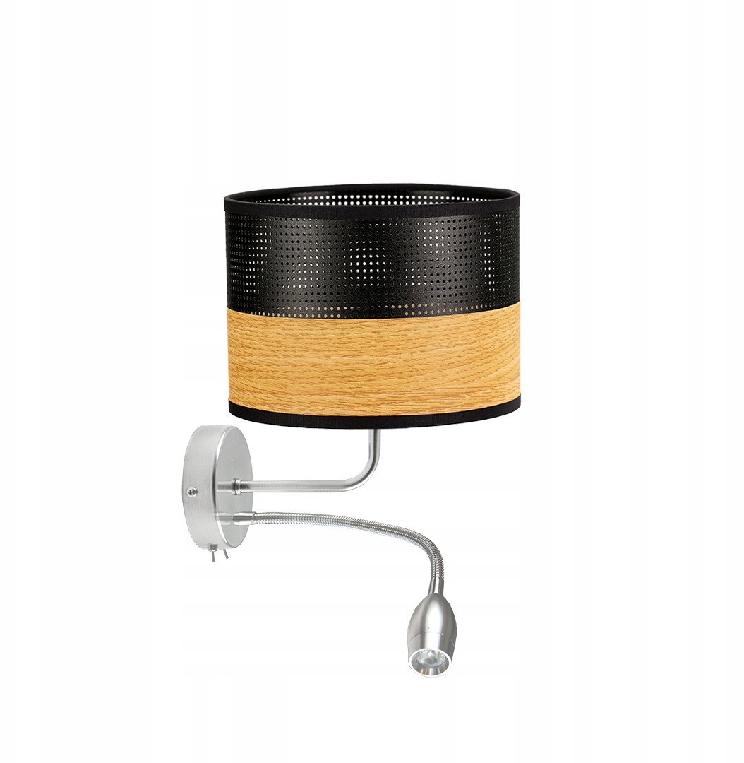 Designerski Kinkiet CAPRI DUAL - Chromowany Stelaż i Drewniane Akcenty