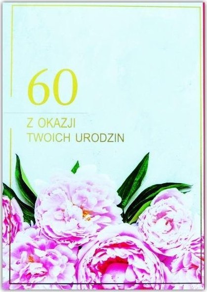 Trend Kartka okolicznościowa Urodziny 60