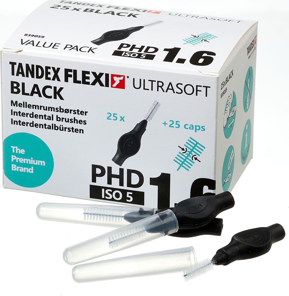Tandex Tandex (25 szt.) szczoteczek medium Ultra Soft Black ( czarne )