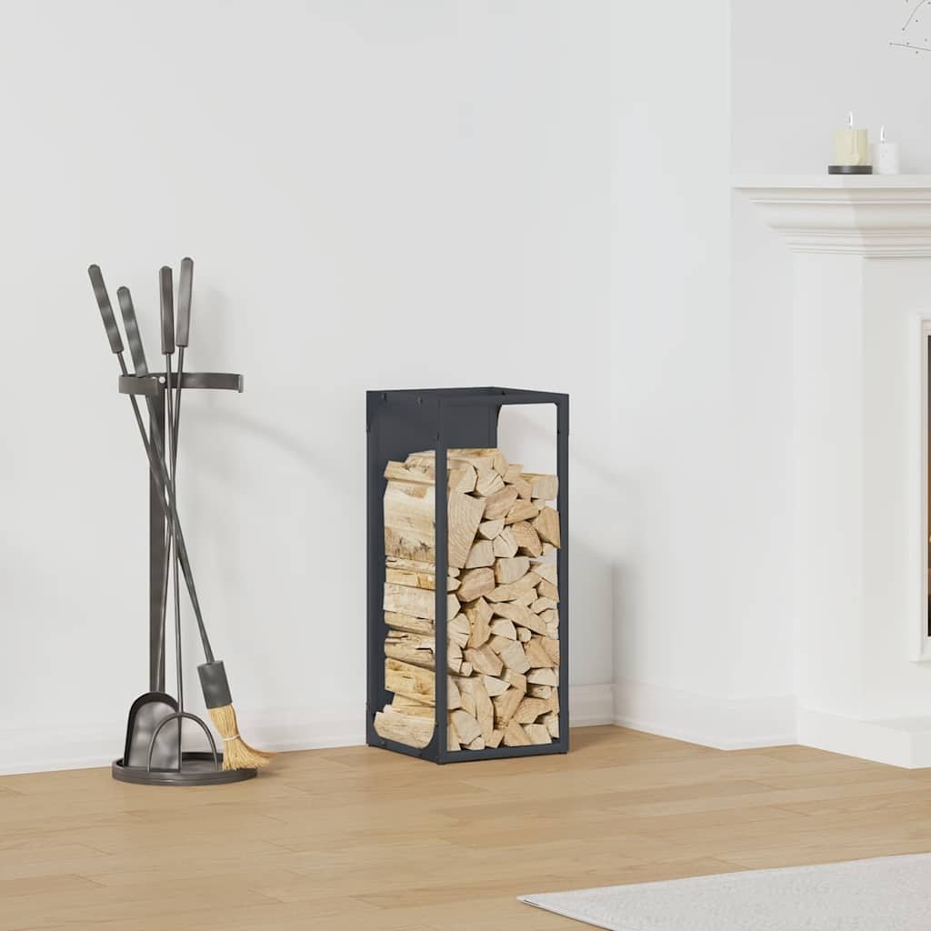 vidaXL Stojak na drewno opałowe antracyt 25x25x60 cm