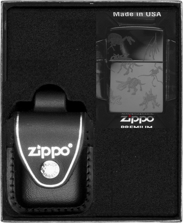 Zestaw ZIPPO Zapalniczka DINOSAUR SKELETONS DESIGN Prezentowy No3