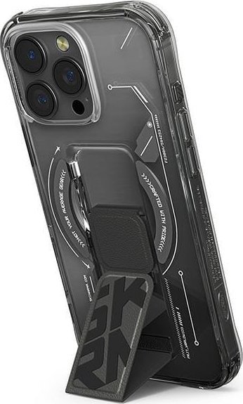 Skinarma etui Helio iPhone 16 Pro 6.3" Magnetic Charging + Grip Stand czarny/black