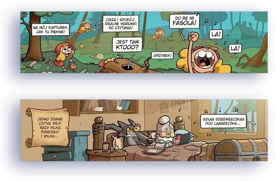 Zakładka kartonowa - Baśnie: Czerwony Kapturek