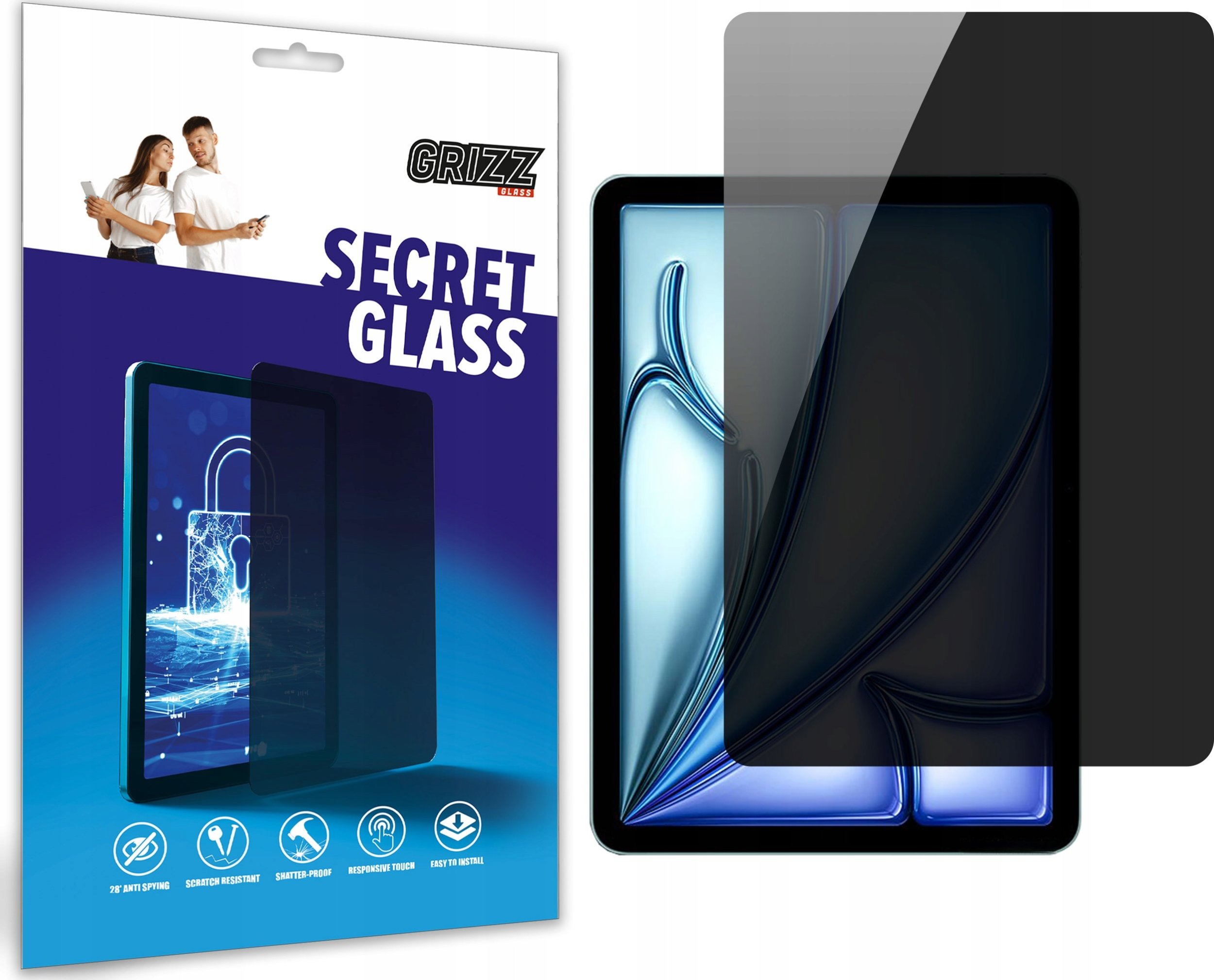 GrizzGlass Szkło prywatyzujące SecretGlass do Apple iPad Air 11" 2024 (6. generacji)