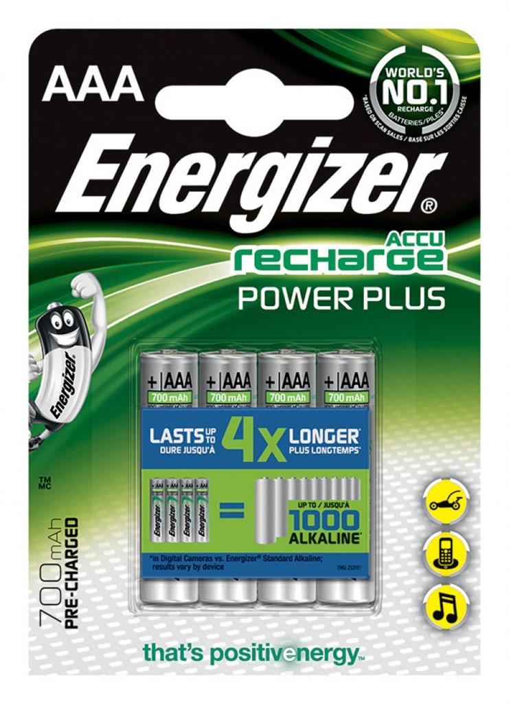 Energizer Akumulator Power Plus AAA / R03 700mAh 4 szt.
