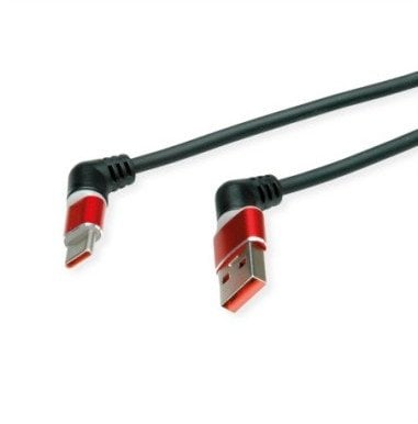 Kabel USB Roline USB-C - USB-A 2 m Czerwono-czarny (11.02.8346)