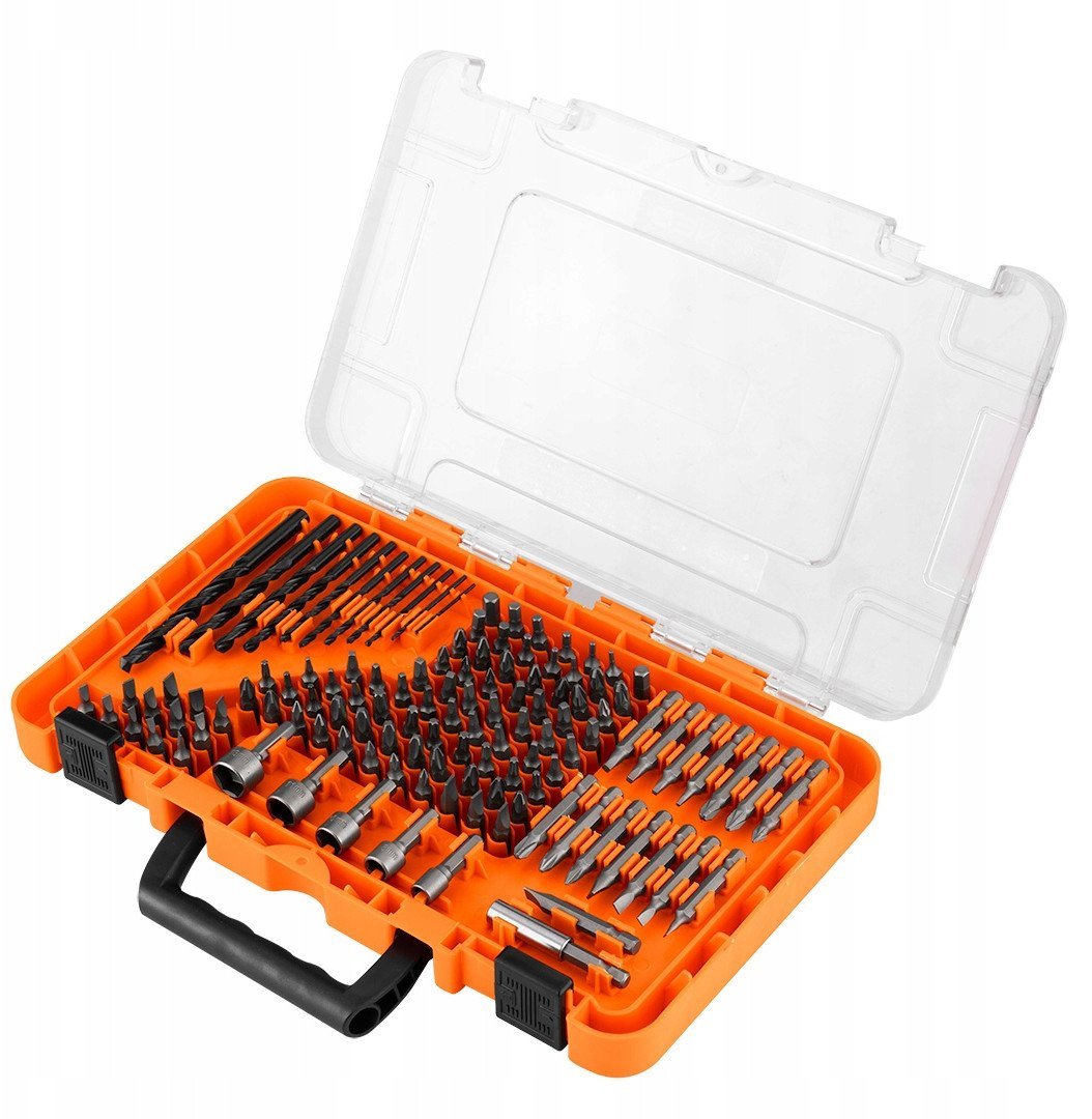 Zestaw wierteł i bitów, nasadki, 120 el.