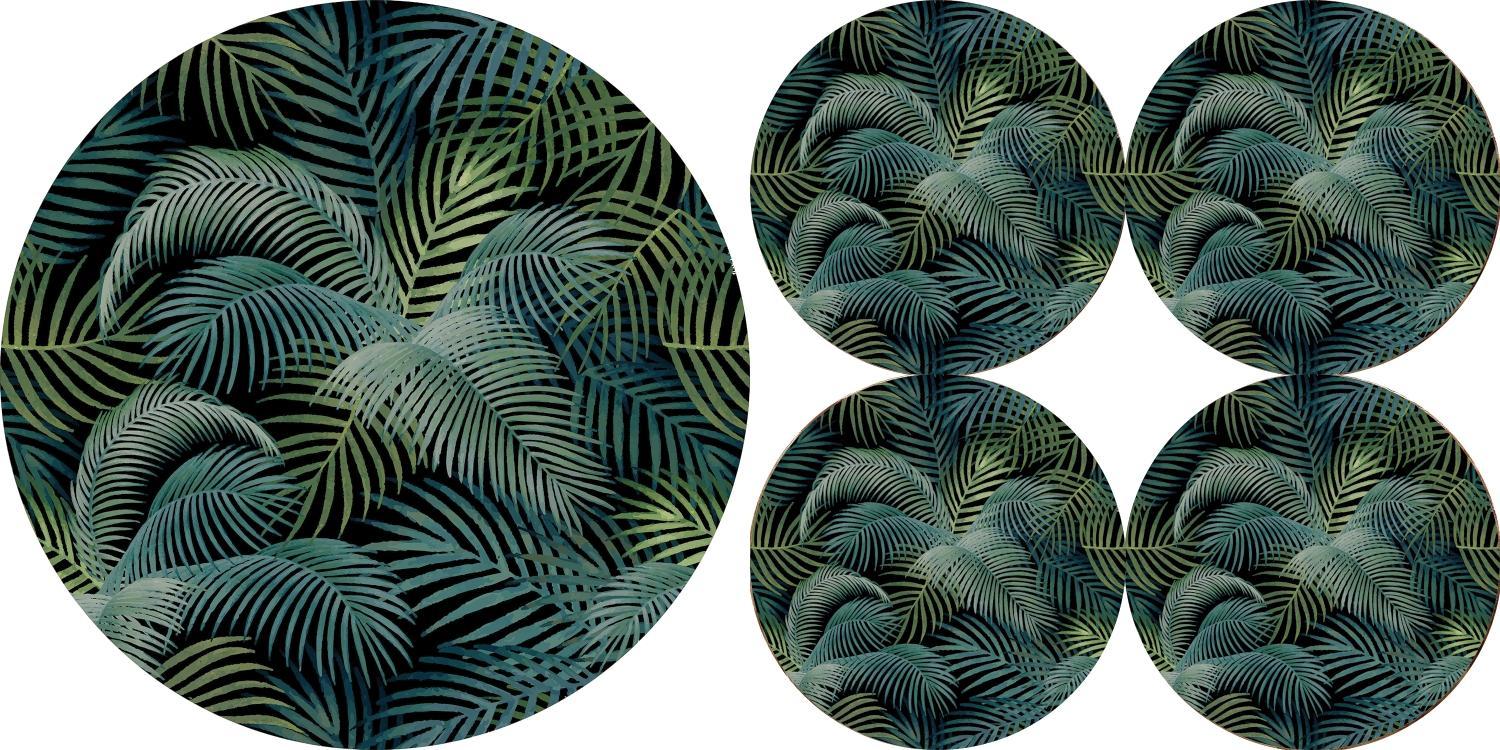 Bertoni-arco Zestaw podkładek na stół okrągłych 1+4 - MALLORCA