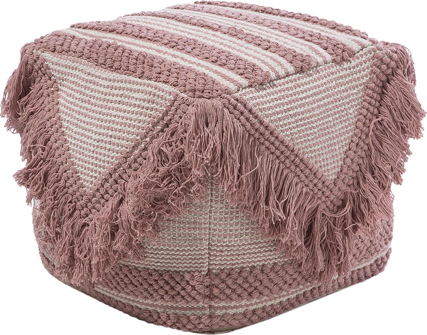Beliani Puf 44 x 40 x 40 cm różowy KOCHI