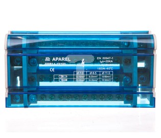 Ergom Blok rozdzielczy 4-torowy 1x11,5mm2+3x8,5mm2+8x7mm2 160A EBR2 4-12/160