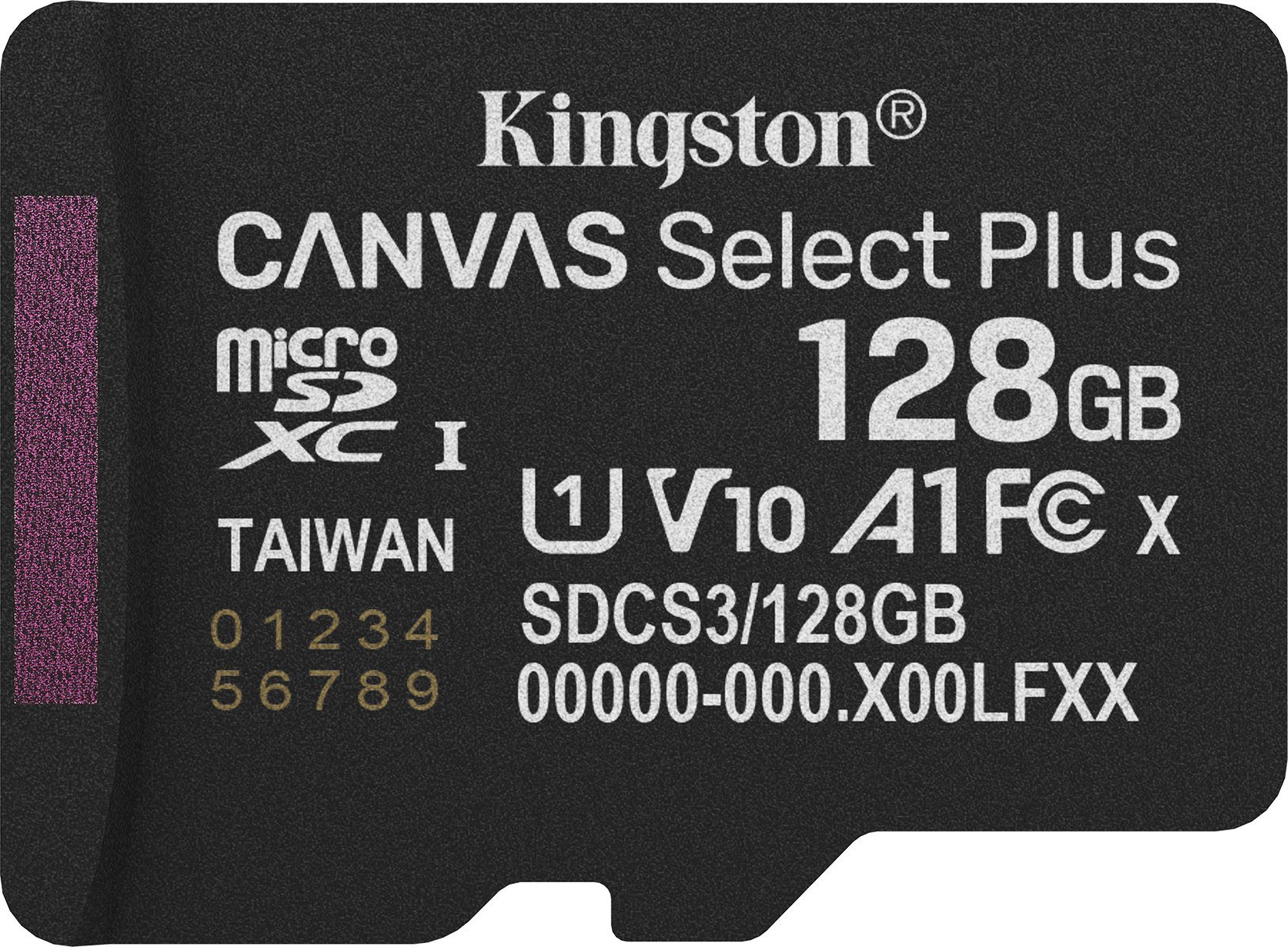 Karta Kingston Canvas Select Plus MicroSDXC 128 GB UHS-I/U1 A1 V10 (SDCS3/128GBSP)