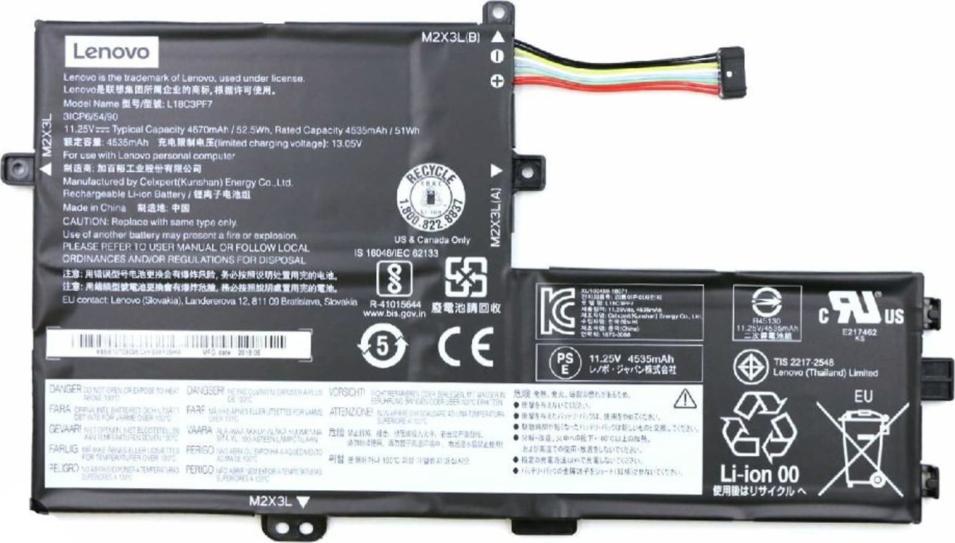 Bateria Lenovo Battery 52.5 WH 3 Cell