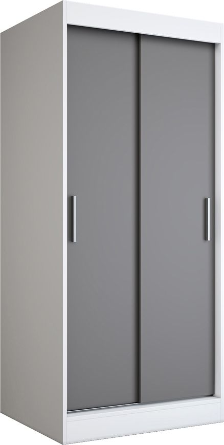 Elior Szafa przesuwna biel + antracyt - Corina 2X