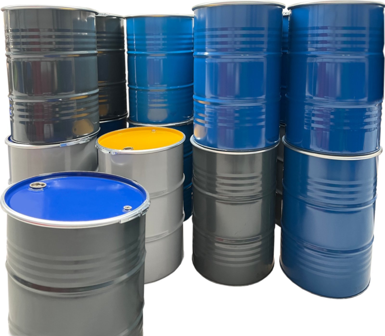 Beczka stalowa metalowa OH 212L zdejmowane wieko z korkami 2 i 3/4 - MIX KOLORÓW Beczka stalowa metalowa OH 212L zdejmowane wieko z korkami 2 i 3/4 -