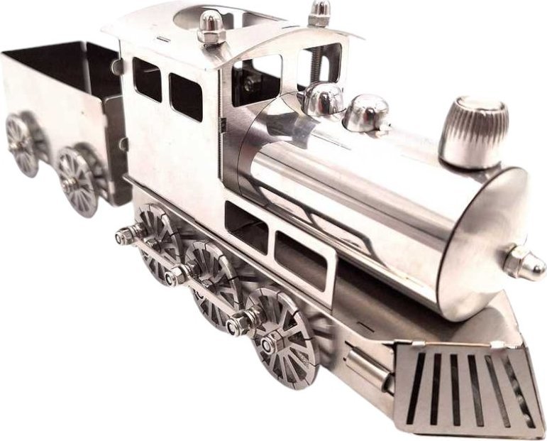 Giftdeco Srebrny Metalowy Model Pociągu