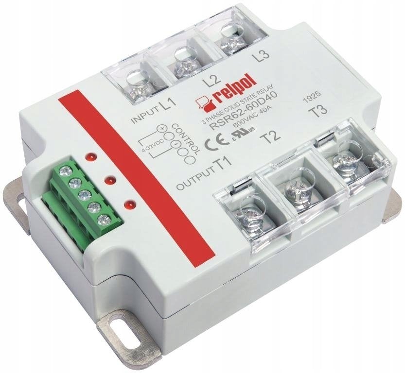 Przekaźniki półprzewodnikowe trójfazowe 600V AC 4-32V DC AC3 40/600V AC RSR62-60D40 2615964