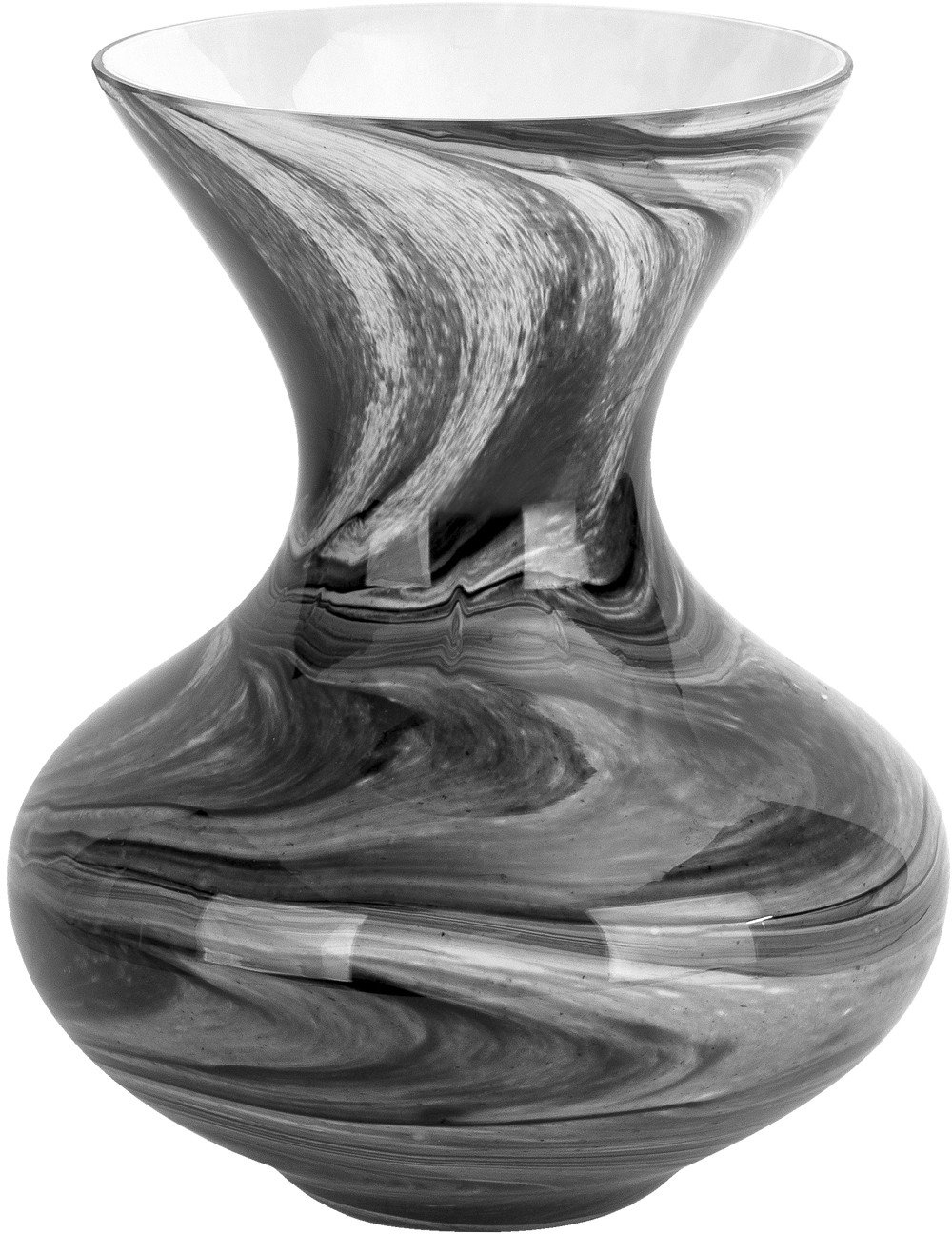 Wazon szklany 25 cm czarno-biały 2311/C275