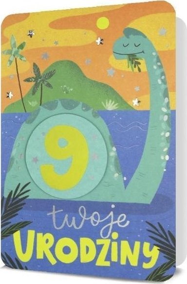 Pan Dragon Karnet B6 Urodziny (wymienne cyfry)