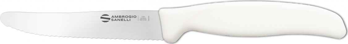 Ambrogio Sanelli Pikutek nóż ząbkowany Ambrogio Sanelli Supra 11cm biały