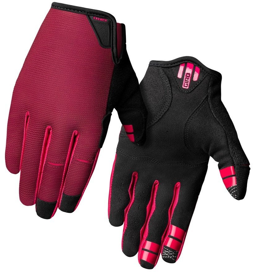 Rękawiczki damskie GIRO LA DND GEL W długi palec dark cherry / raspberry roz. L (obwód dłoni 190-204 mm / dł. dłoni 185-195 mm) (NEW 2024)