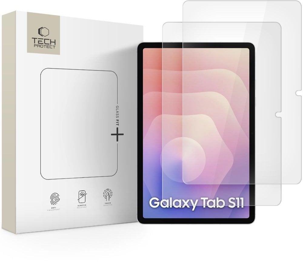 Szkło hartowane Tech-Protect Glass Fit+ do Samsung Galaxy Tab S11 11.0 Clear [2 PACK]