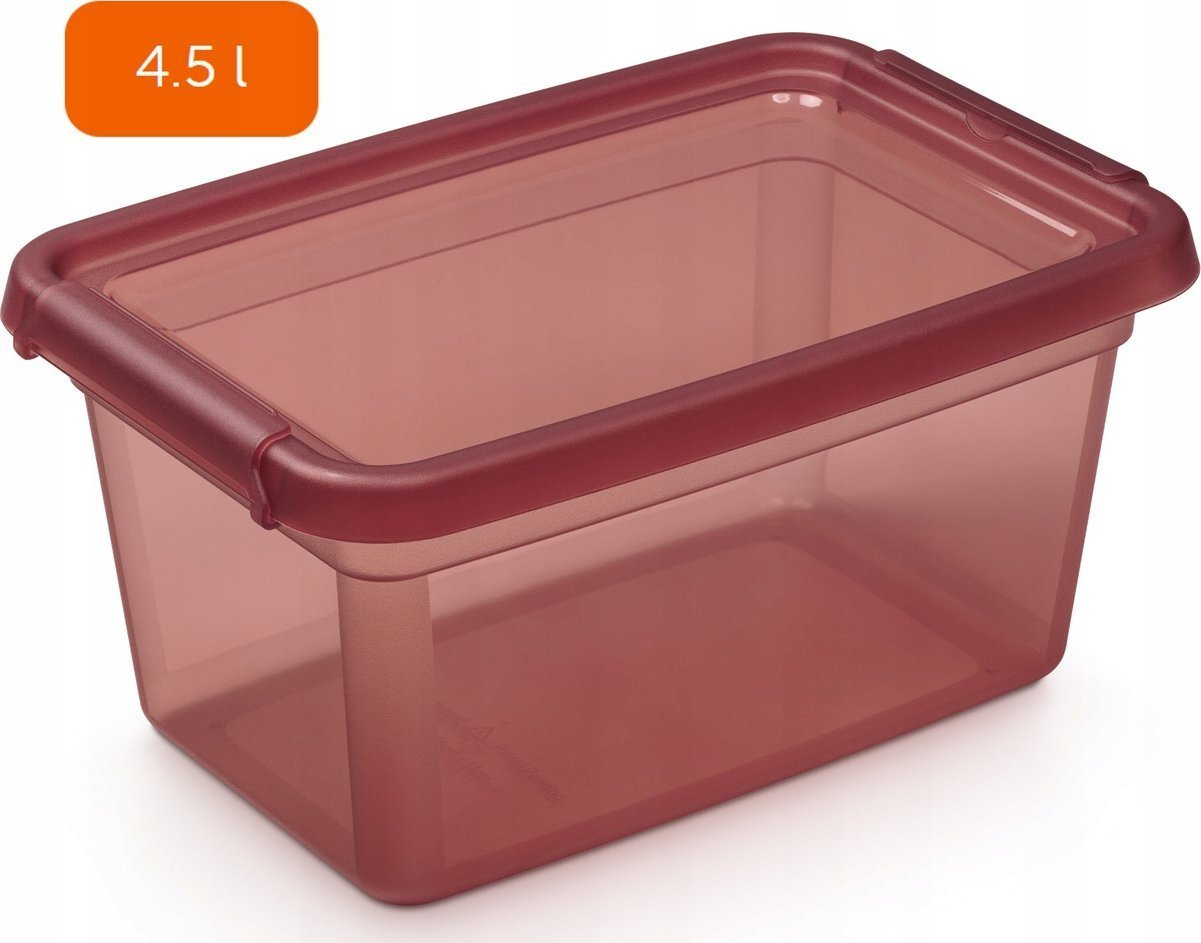 Moxom Pojemnik do przechowywania MOXOM BaseStore Color, 4,5l, rhubarb, transparentny różowy