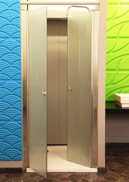 HDL Wahadłowe Drzwi Prysznicowe 95x195 Szkło Mleczne