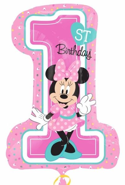 AMSCAN Balon foliowy Cyfra Minnie 1 urodziny (3435201)