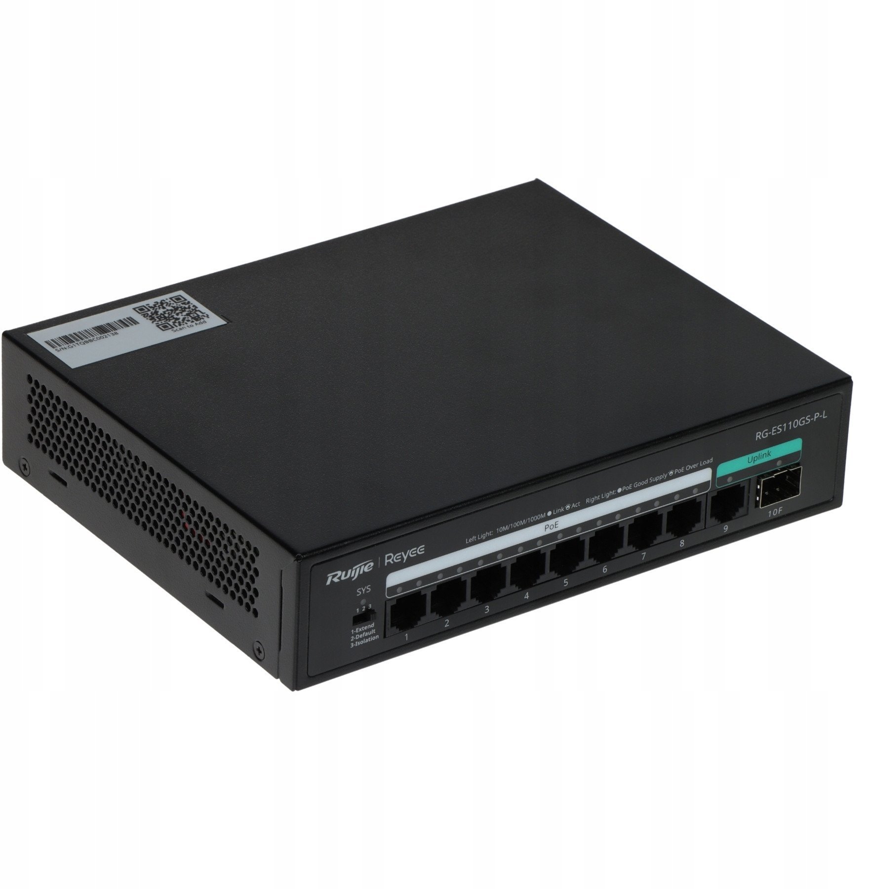 SWITCH POE RG-ES110GS-P-L 8-PORTOWY SFP REYEE