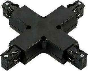 Italux 4 phase track - cross joint - black TR-PLUS-JOINT-BL