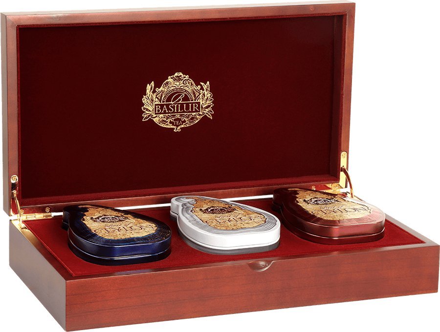 Basilur Basilur BEST OF CEYLON TEAK WOODEN BOX zestaw herbat EKSKLUZYWNY - 150 g