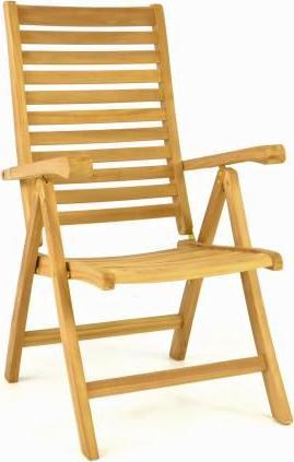 Divero Drewniane krzesło regulowane DIVERO T - drewno tekowe