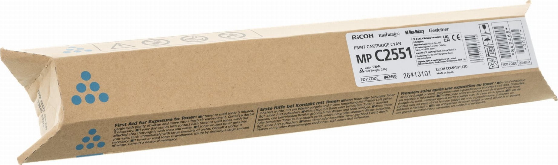 Toner Ricoh MPC 2551 842468 9,5 tys.C Oryginał