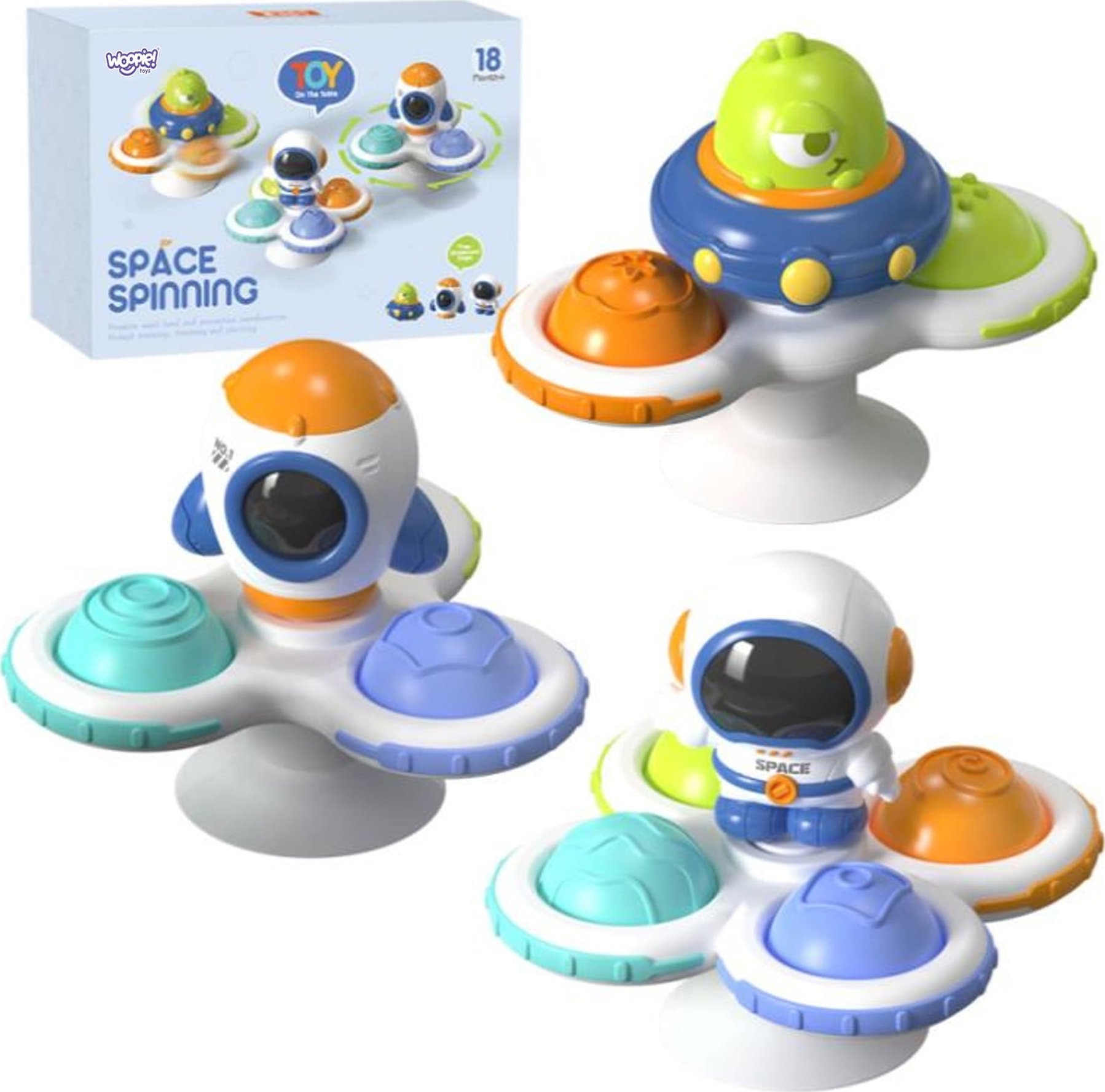 Woopie WOOPIE BABY Kosmiczny Spinner Pop-it Zabawka Sensoryczna Wymienne 3 szt.