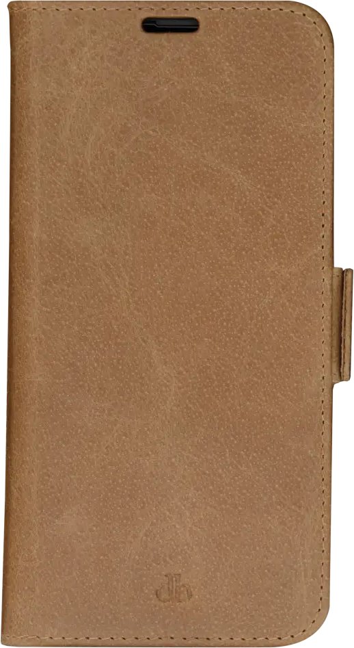 dbramante1928 Copenhagen - Flip-Hulle fur Mobiltelefon - genarbtes Leder - Hellbraun - fur Apple iPhone 12, 12 Pro