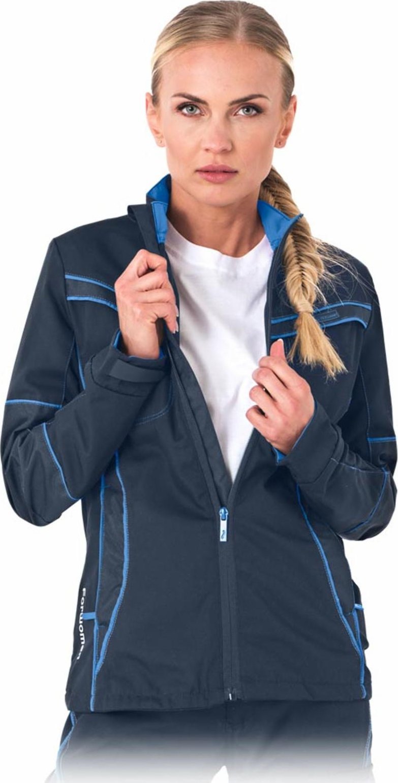R.E.I.S. LH-FWN-J - Bluza ochronna FORWOMEN wykonana z materiału typu canvas - granatowo-niebieski L