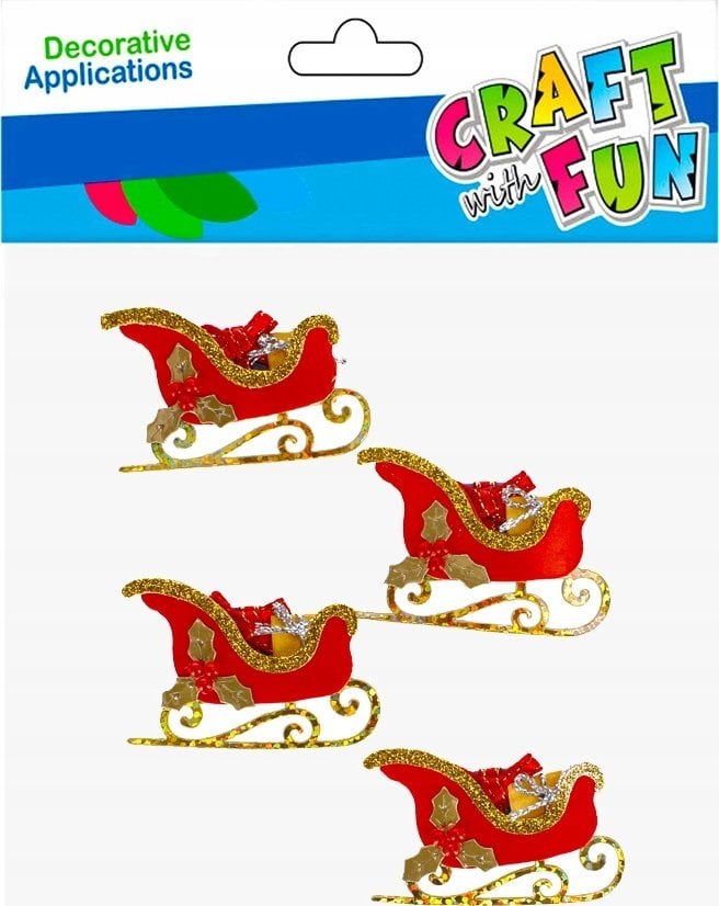 Craft with Fun OZDOBA BN NAKLEJKI SANIE 4SZT CF PBH 12/144