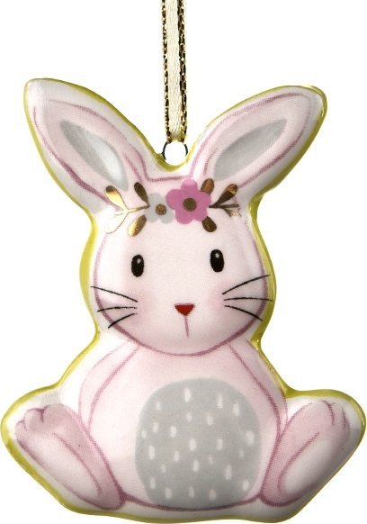 Witek Home Ozdoba zawieszka różowy Zajączek