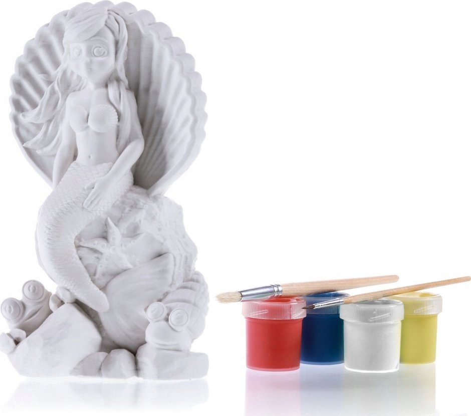 Kolorowanka 3D Mała Syrenka Figurka gipsowa