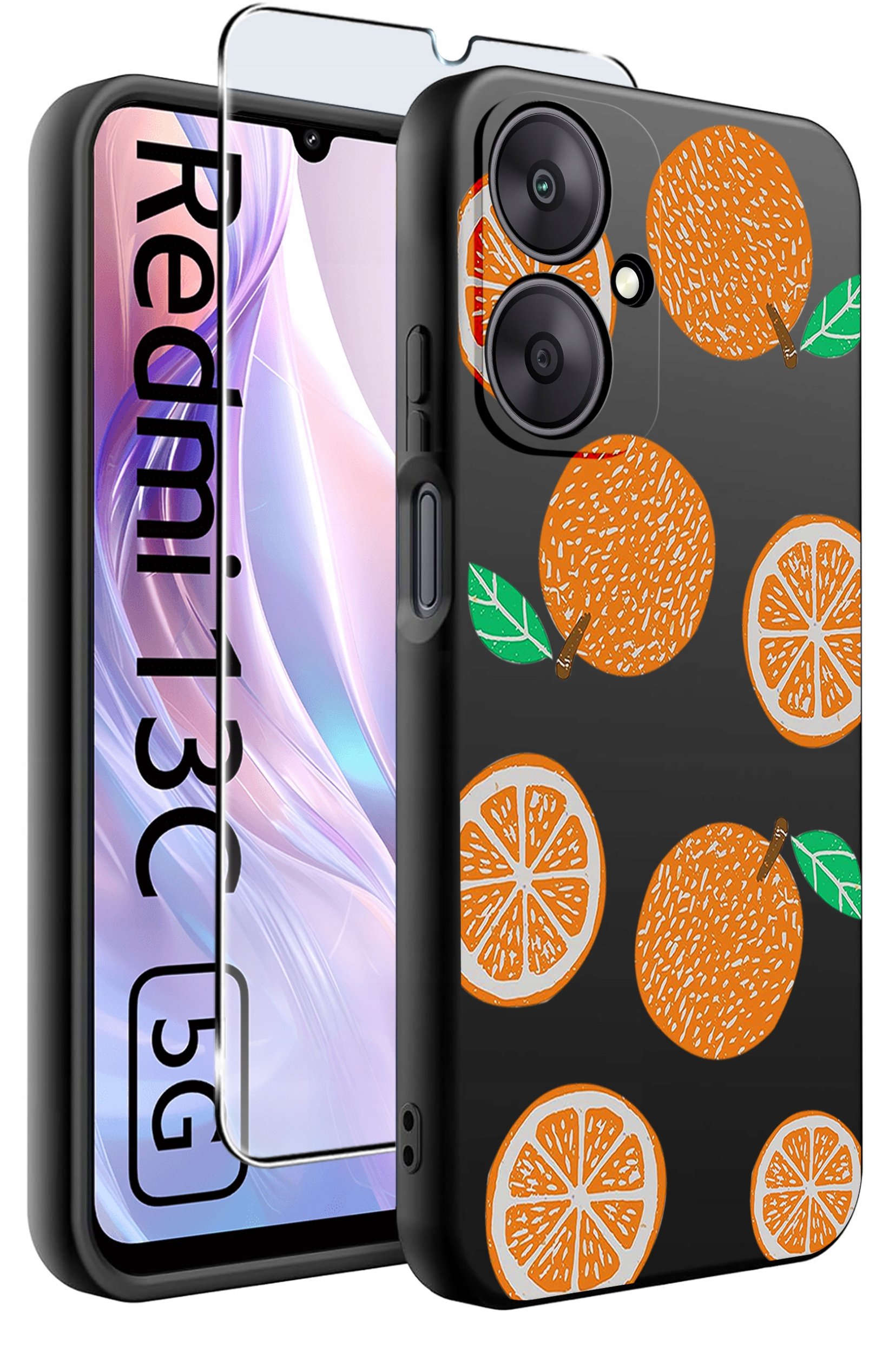 ETUI do Xiaomi Redmi 13C 5G WZORY |SILIKONOWE MATT CASE +SZKŁO HARTOWANE 9H