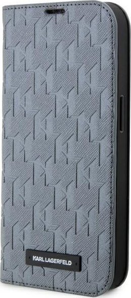 Karl Lagerfeld Etui KLBKP14LSAKLHPG Apple iPhone 14 Pro bookcase srebrny/silver Saffiano Monogram