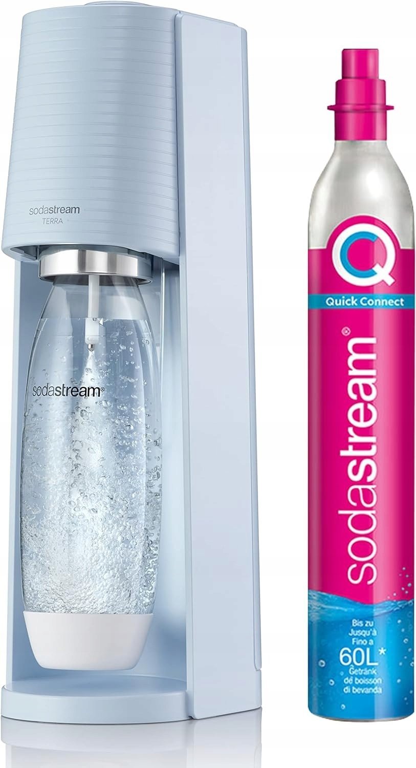 Saturator Sodastream Terra + 1 butelka + gaz Niebieski